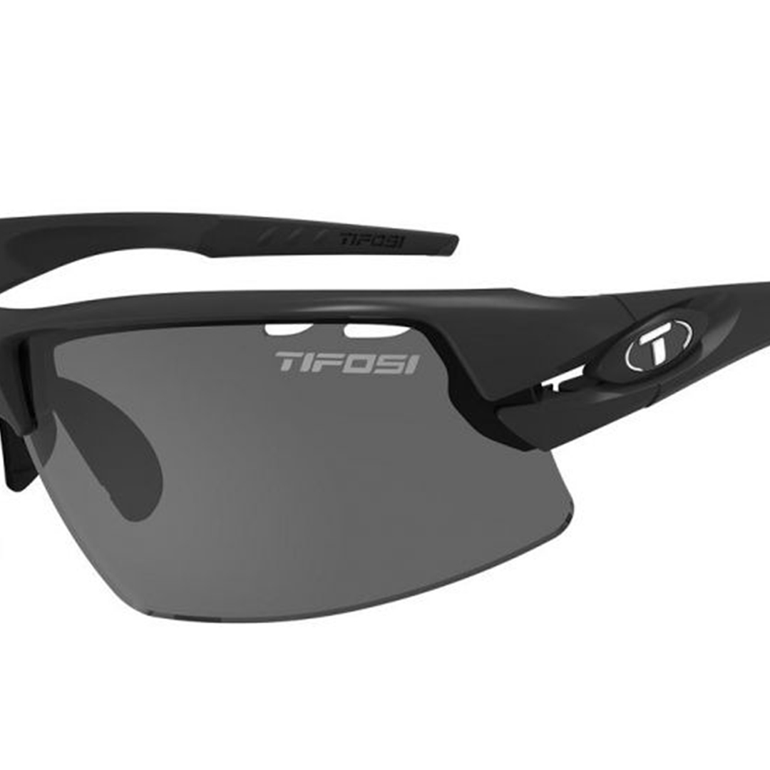 Tifosi brand baseball sunglasses in black.