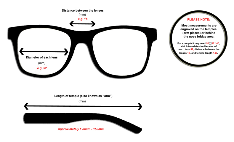 glasses sizing 