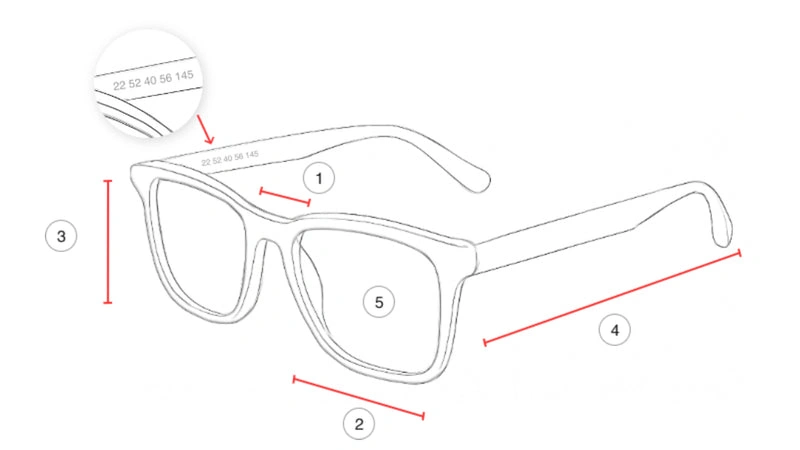 Glasses Measurement Diagram